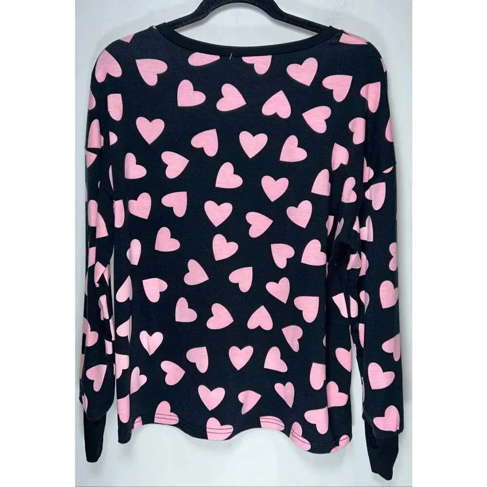 Pink heart pajama set size medium